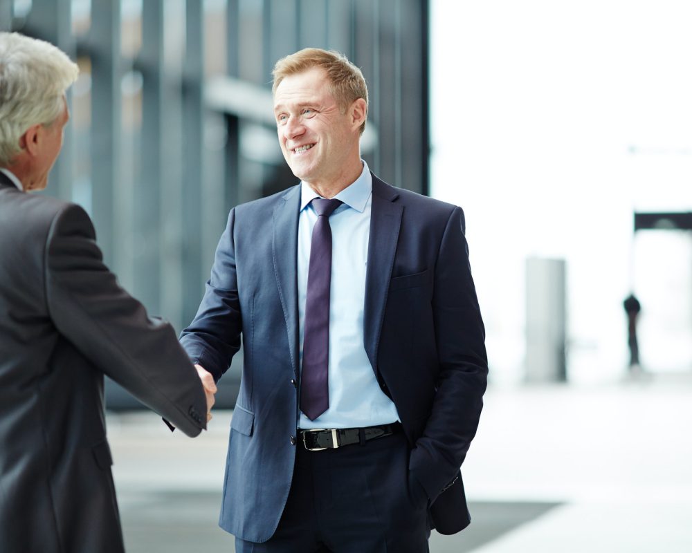 Handshaking in airport
